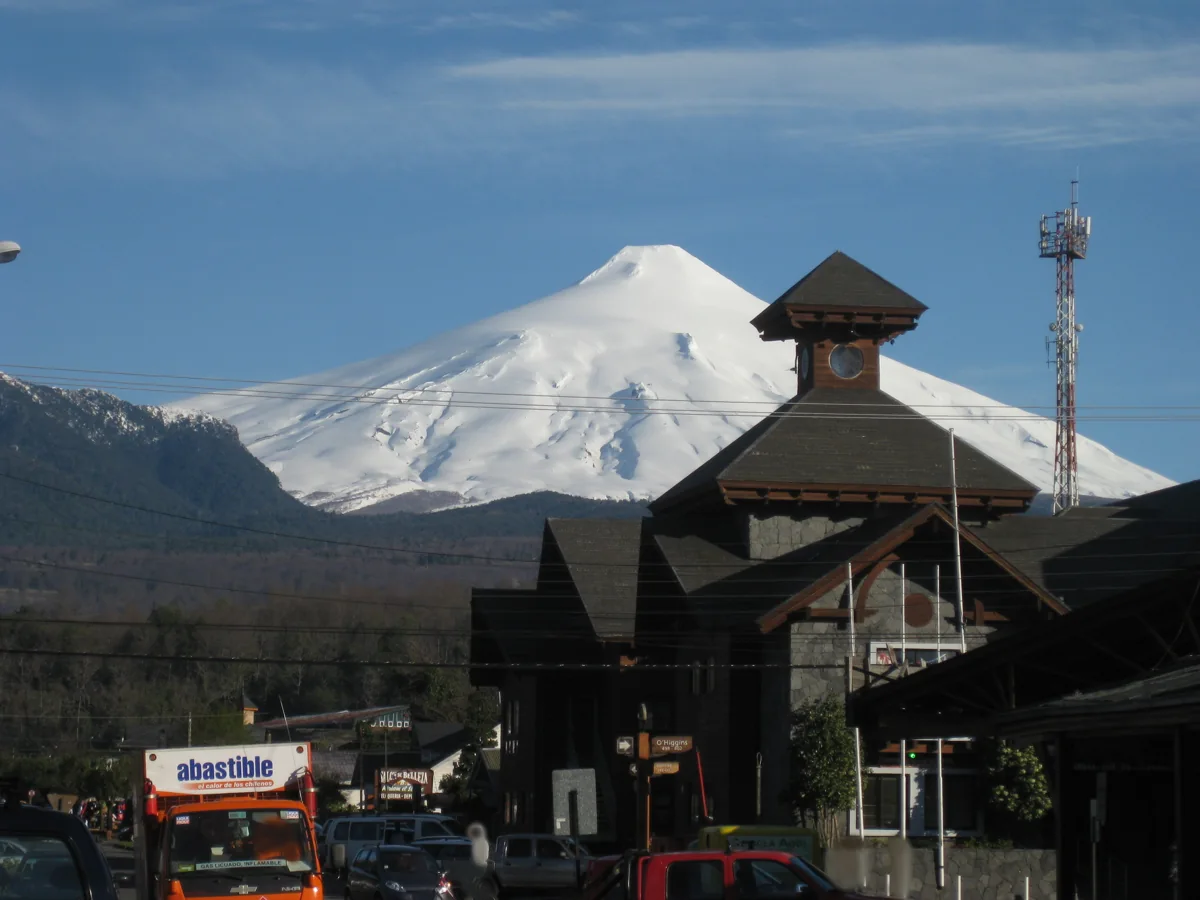 Villarrica volcano seen from Pucón, archive photograph from 2011